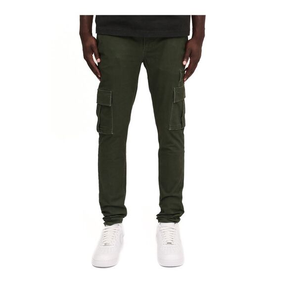 Purple Brand Cargo Pants Brushed Twill Mens Green M5075